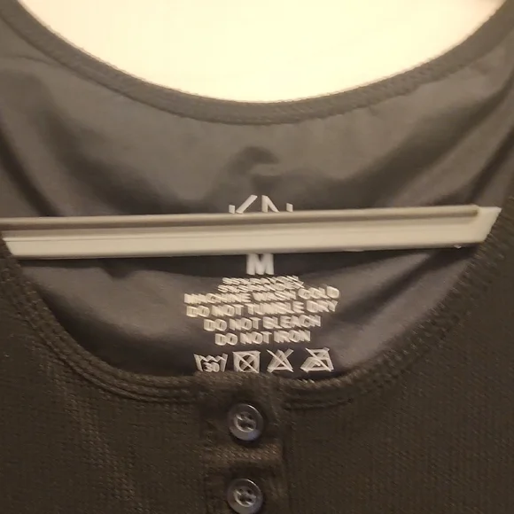 Klassy Network Black Long Sleeve Henley Bramisuit Bodysuit Size Medium - Picture 3 of 6